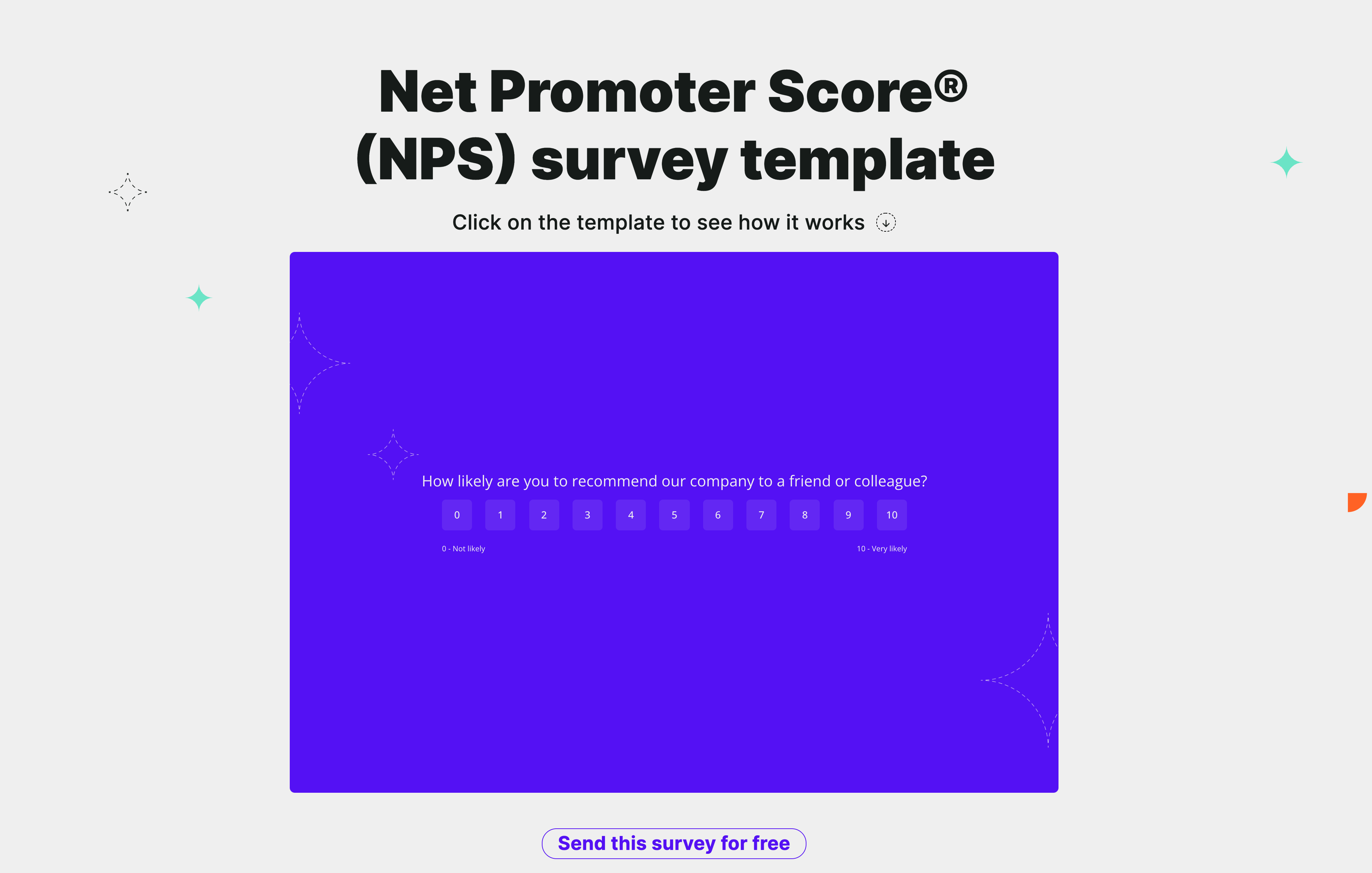 Survicate Net Promoter Score Template